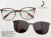 Cargar imagen en el visor de la galería, <div title='Genero MUJER | Forma GATO REDONDO | Color VINO | COMPLETO | 140mmANCHOTOTAL | 51mmANCHODELENTE | 43mmALTURADELENTE | 18mmPUENTE | 140MM LON' > 115SP S.BURGUNDY </div>