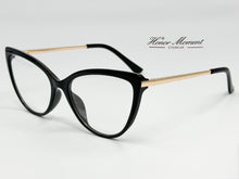 Cargar imagen en el visor de la galería, <div title='Genero MUJER | Forma GATO | Color DORADO NEGRO | COMPLETO | 136mmANCHOTOTAL | 53mmANCHODELENTE | 42mmALTURADELENTE | 18mmPUENTE | 143mmLONGITUDDEVAR' > 95658 C1 </div>