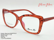 Cargar imagen en el visor de la galería, <div title='Genero CLIP-ON | Forma MUJER GATO | Color ROJO | | COMPLETOmmANCHOTOTAL | 142mmANCHODELENTE | 53mmALTURADELENTE | 17mmPUENTE | 145mmLONGITUDDEVARIL' > missmoe-A004SP ROJO </div>