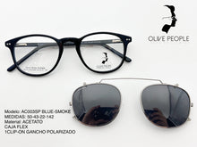 Cargar imagen en el visor de la galería, <div title='Genero UNISEX | Forma REDONDO | Color AZUL | TIPO DE LENTE COMPLETO | 135mmANCHOTOTAL | 48mmANCHODELENTE | 40mmALTURADELENTE | 21mmPUENTE ' > AC003SP BLUE-SMOKE </div>