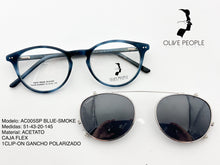 Cargar imagen en el visor de la galería, <div title='Genero UNISEX | Forma REDONDO | Color AZUL | TIPO DE LENTE COMPLETO | 140mmANCHOTOTAL | 49mmANCHODELENTE | 42mmALTURADELENTE | 20mmPUENTE ' > AC005SP BLUE-SMOKE </div>