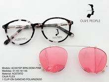 Cargar imagen en el visor de la galería, <div title='Genero UNISEX | Forma REDONDO | Color CAREY ROSA | TIPO DE LENTE COMPLETO | 135mmANCHOTOTAL | 50mmANCHODELENTE | 44mmALTURADELENTE | 18mm PU' > AC007SP BRN DEMI-PINK </div>