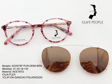 Cargar imagen en el visor de la galería, <div title='Genero UNISEX | Forma REDONDO | Color CAREY PURPURA | TIPO DE LENTE COMPLETO | 135mmANCHOTOTAL | 50mmANCHODELENTE | 44mmALTURADELENTE | 18mm' > AC007SP PUR DEMI-BRN </div>