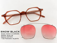 Cargar imagen en el visor de la galería, <div title='Genero UNISEX | Forma CUADRADO | Color CAFE | COMPLETO | 142mmANCHOTOTAL | 46mmANCHODELENTE | 42mmALTURADELENTE | 20mmPUENTE | 148MM LONGI' > AC9101 C16 BROWN </div>