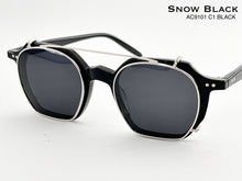 Cargar imagen en el visor de la galería, <div title='Genero UNISEX | Forma CUADRADO | Color NEGRO | COMPLETO | 142mmANCHOTOTAL | 46mmANCHODELENTE | 42mmALTURADELENTE | 20mmPUENTE | 148MM LONG' > AC9101 C1 BLACK </div>