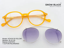 Cargar imagen en el visor de la galería, <div title='Genero UNISEX | Forma REDONDO | Color AMARILLO | COMPLETO | 137mmANCHOTOTAL | 46mmANCHODELENTE | 42mmALTURADELENTE | 19mmPUENTE | 145MM LO' > AC9103 C8 YELLOW </div>