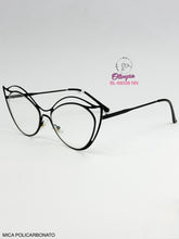 Cargar imagen en el visor de la galería, <div title='Genero MUJER | Forma GATO | Color NEGRO | COMPLETO | 146mmANCHOTOTAL | 54mmANCHODELENTE | 45mmALTURADELENTE | 20mmPUENTE | 140mmLONGITUDDEVARILLA |' > BL-66038 NN </div>