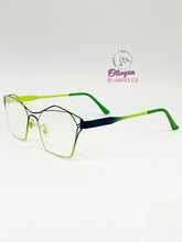 Cargar imagen en el visor de la galería, <div title='Genero | Forma MUJER GATO | Color AZUL VERDE | | COMPLETOmmANCHOTOTAL | 145mmANCHODELENTE | 54mmALTURADELENTE | 16mmPUENTE | 140mmLONGITUDDEVARILLA' > BL-66053 C2 </div>