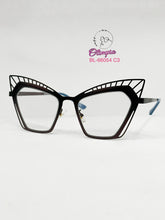 Cargar imagen en el visor de la galería, <div title='Genero MUJER | Forma GATO | Color NEGRO | COMPLETO | 146mmANCHOTOTAL | 51mmANCHODELENTE | 41mmALTURADELENTE | 17mmPUENTE | 140mmLONGITUDDEVARILLA |' > BL-66054 C3 </div>