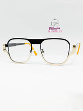 Cargar imagen en el visor de la galería, <div title='Genero | Forma UNISEX RECTANGULAR | Color AMARILLO DORADO | NEGRO | COMPLETOmmANCHOTOTAL | 142mmANCHODELENTE | 50mmALTURADELENTE | 16mmPUENTE | 140m' > BL-66062 C1 </div>