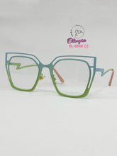 Cargar imagen en el visor de la galería, <div title='Genero MUJER | Forma CUADRADO | Color AZUL VERDE | COMPLETO | 145mmANCHOTOTAL | 53mmANCHODELENTE | 46mmALTURADELENTE | 16mmPUENTE | 140mmLONGITUDDEV' > BL-6648 C2 </div>