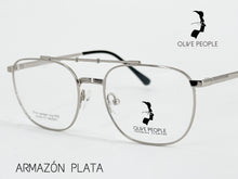 Cargar imagen en el visor de la galería, <div title='Genero UNISEX | Forma CUADRADO REDONDO | Color PLATA | COMPLETO | 131mmANCHOTOTAL | 50mmANCHODELENTE | 41mmALTURADELENTE | 17mmPUENTE | 140' > CLIP-002 C3 </div>