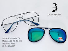 Cargar imagen en el visor de la galería, <div title='Genero UNISEX | Forma AVIADOR | Color GRIS | COMPLETO | 140mmANCHOTOTAL | 54mmANCHODELENTE | 46mmALTURADELENTE | 16mmPUENTE | 140MM LONGIT' > CLIP-004 C4 </div>