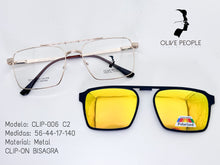 Cargar imagen en el visor de la galería, <div title='Genero UNISEX | Forma RECTANGULAR | Color DORADO | COMPLETO | 144mmANCHOTOTAL | 55mmANCHODELENTE | 43mmALTURADELENTE | 17mmPUENTE | 140MM ' > CLIP-006 C2 </div>