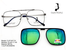 Cargar imagen en el visor de la galería, <div title='Genero UNISEX | Forma CUADRADO | Color GRIS | COMPLETO | 137mmANCHOTOTAL | 52mmANCHODELENTE | 47mmALTURADELENTE | 17mmPUENTE | 140MM LONGI' > CLIP-007 C4 </div>