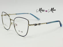 Cargar imagen en el visor de la galería, <div title='Genero MUJER | Forma GATO | Color AZUL | COMPLETO | 148mmANCHOTOTAL | 54mmANCHODELENTE | 47mmALTURADELENTE | 16mmPUENTE | 140mmLONGITUDDEVARILLA | ' > CLPON-007 BLUE </div>