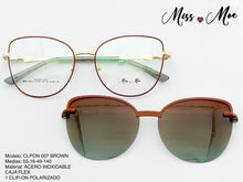 Cargar imagen en el visor de la galería, <div title='Genero MUJER | Forma GATO | Color CAFE | COMPLETO | 148mmANCHOTOTAL | 54mmANCHODELENTE | 47mmALTURADELENTE | 16mmPUENTE | 140mmLONGITUDDEVARILLA | ' > CLPON-007 BROWN </div>