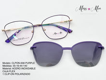 Cargar imagen en el visor de la galería, <div title='Genero MUJER | Forma GATO | Color MORADO | COMPLETO | 137mmANCHOTOTAL | 53mmANCHODELENTE | 43mmALTURADELENTE | 16mmPUENTE | 140mmLONGITUDDEVARILLA ' > CLPON-008 PURPLE </div>