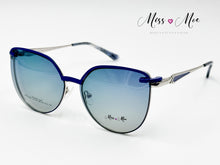 Cargar imagen en el visor de la galería, <div title='Genero MUJER | Forma GATO | Color AZUL | COMPLETO | 137mmANCHOTOTAL | 53mmANCHODELENTE | 47mmALTURADELENTE | 17mmPUENTE | 140mmLONGITUDDEVARILLA | ' > CLPON-009 BLUE </div>