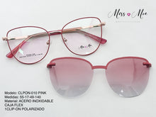 Cargar imagen en el visor de la galería, <div title='Genero MUJER | Forma GATO | Color ROSA | COMPLETO | 137mmANCHOTOTAL | 53mmANCHODELENTE | 47mmALTURADELENTE | 17mmPUENTE | 140mmLONGITUDDEVARILLA | ' > CLPON-010 PINK </div>