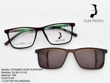 Cargar imagen en el visor de la galería, <div title='Genero UNISEX | Forma CUADRADO RECTANGULAR | Color CAFE | COMPLETO | 136mmANCHOTOTAL | 52mmANCHODELENTE | 35mmALTURADELENTE | 15mmPUENTE | ' > DYNAMIC102SP M.BROWN </div>