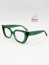 Cargar imagen en el visor de la galería, <div title='MUJER | CUADRADO GATO | GATO | ACETATO | VERDE | | Tipo Lente COMPLETO' > F2609 C5 </div>
