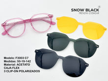 Cargar imagen en el visor de la galería, <div title='Genero MUJER | Forma REDONDO | Color ROSA | COMPLETO | 139mmANCHOTOTAL | 48mmANCHODELENTE | 44mmALTURADELENTE | 19mmPUENTE | 142MM LONGITU' > F3003 C7 </div>