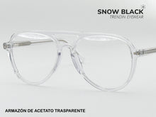 Cargar imagen en el visor de la galería, <div title='Genero UNISEX | Forma GATO | Color TRASPARENTE | COMPLETO | 140mmANCHOTOTAL | 53mmANCHODELENTE | 47mmALTURADELENTE | 18mmPUENTE | 148MM LO' > F3010 C5 </div>