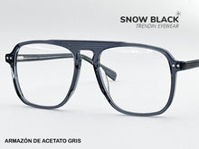 Cargar imagen en el visor de la galería, <div title='Genero UNISEX | Forma CUADRADO RECTANGULAR | Color GRIS | COMPLETO | 140mmANCHOTOTAL | 52mmANCHODELENTE | 46mmALTURADELENTE | 18mmPUENTE |' > F3012 C2 </div>