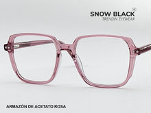 Cargar imagen en el visor de la galería, <div title='Genero UNISEX | Forma CUADRADO | Color ROSA | COMPLETO | 134mmANCHOTOTAL | 49mmANCHODELENTE | 43mmALTURADELENTE | 17mmPUENTE | 145MM LONGI' > F3023 C5 </div>