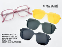 Cargar imagen en el visor de la galería, <div title='Genero UNISEX | Forma CUADRADO | Color ROSA | COMPLETO | 134mmANCHOTOTAL | 49mmANCHODELENTE | 43mmALTURADELENTE | 17mmPUENTE | 145MM LONGI' > F3023 C5 </div>