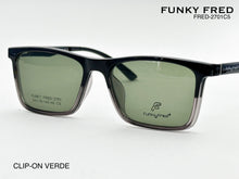 Cargar imagen en el visor de la galería, <div title='Genero CLIP-ON | Forma UNISEX RECTANGULAR | Color GRIS NEGRO | | COMPLETOmmANCHOTOTAL | 141mmANCHODELENTE | 53mmALTURADELENTE | 38mmPUENTE | 18mmLON' > FRED-2701 C5 </div>