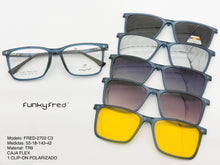 Cargar imagen en el visor de la galería, <div title='Genero CLIP-ON | Forma UNISEX RECTANGULAR | Color VERDE | | COMPLETOmmANCHOTOTAL | 145mmANCHODELENTE | 54mmALTURADELENTE | 41mmPUENTE | 18mmLONGITU' > FRED-2702 C3 </div>