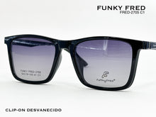 Cargar imagen en el visor de la galería, <div title='Genero CLIP-ON | Forma UNISEX RECTANGULAR | Color VERDE | | COMPLETOmmANCHOTOTAL | 143mmANCHODELENTE | 53mmALTURADELENTE | 41mmPUENTE | 19mmLONGITU' > FRED-2705 C1 </div>