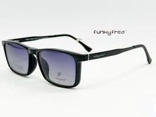 Cargar imagen en el visor de la galería, <div title='Genero CLIP-ON | Forma UNISEX RECTANGULAR | Color NEGRO | | COMPLETOmmANCHOTOTAL | 146mmANCHODELENTE | 56mmALTURADELENTE | 48mmPUENTE | 17mmLONGITU' > FRED-2706 C1 </div>