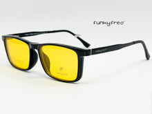 Cargar imagen en el visor de la galería, <div title='Genero CLIP-ON | Forma UNISEX RECTANGULAR | Color NEGRO | | COMPLETOmmANCHOTOTAL | 146mmANCHODELENTE | 56mmALTURADELENTE | 48mmPUENTE | 17mmLONGITU' > FRED-2706 C1 </div>