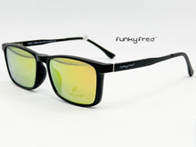 Cargar imagen en el visor de la galería, <div title='Genero CLIP-ON | Forma UNISEX RECTANGULAR | Color NEGRO | | COMPLETOmmANCHOTOTAL | 146mmANCHODELENTE | 56mmALTURADELENTE | 48mmPUENTE | 17mmLONGITU' > FRED-2706 C2 </div>