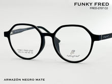 Cargar imagen en el visor de la galería, <div title='Genero CLIP-ON | Forma UNISEX REDONDO | Color NEGRO | | COMPLETOmmANCHOTOTAL | 132mmANCHODELENTE | 48mmALTURADELENTE | 44mmPUENTE | 19mmLONGITUDDEV' > FRED-2707 C2 </div>