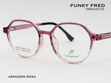 Cargar imagen en el visor de la galería, <div title='Genero CLIP-ON | Forma UNISEX REDONDO | Color ROSA | | COMPLETOmmANCHOTOTAL | 132mmANCHODELENTE | 48mmALTURADELENTE | 44mmPUENTE | 19mmLONGITUDDEVA' > FRED-2707 C3 </div>