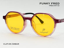 Cargar imagen en el visor de la galería, <div title='Genero CLIP-ON | Forma UNISEX REDONDO | Color ROSA | | COMPLETOmmANCHOTOTAL | 132mmANCHODELENTE | 48mmALTURADELENTE | 44mmPUENTE | 19mmLONGITUDDEVA' > FRED-2707 C3 </div>