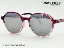 Cargar imagen en el visor de la galería, <div title='Genero CLIP-ON | Forma UNISEX REDONDO | Color ROSA | | COMPLETOmmANCHOTOTAL | 132mmANCHODELENTE | 48mmALTURADELENTE | 44mmPUENTE | 19mmLONGITUDDEVA' > FRED-2707 C3 </div>