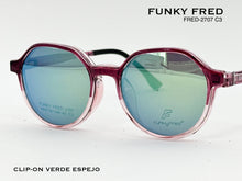 Cargar imagen en el visor de la galería, <div title='Genero CLIP-ON | Forma UNISEX REDONDO | Color ROSA | | COMPLETOmmANCHOTOTAL | 132mmANCHODELENTE | 48mmALTURADELENTE | 44mmPUENTE | 19mmLONGITUDDEVA' > FRED-2707 C3 </div>