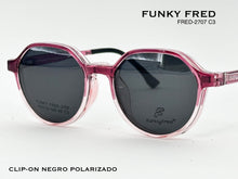 Cargar imagen en el visor de la galería, <div title='Genero CLIP-ON | Forma UNISEX REDONDO | Color ROSA | | COMPLETOmmANCHOTOTAL | 132mmANCHODELENTE | 48mmALTURADELENTE | 44mmPUENTE | 19mmLONGITUDDEVA' > FRED-2707 C3 </div>