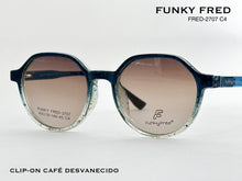 Cargar imagen en el visor de la galería, <div title='Genero CLIP-ON | Forma MUJER REDONDO | Color VERDE | | COMPLETOmmANCHOTOTAL | 132mmANCHODELENTE | 48mmALTURADELENTE | 44mmPUENTE | 19mmLONGITUDDEVA' > FRED-2707 C4 </div>