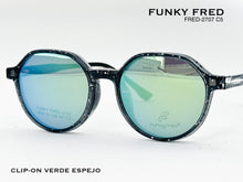 Cargar imagen en el visor de la galería, <div title='Genero CLIP-ON | Forma MUJER REDONDO | Color GRIS | | COMPLETOmmANCHOTOTAL | 132mmANCHODELENTE | 48mmALTURADELENTE | 44mmPUENTE | 19mmLONGITUDDEVAR' > FRED-2707 C5 </div>