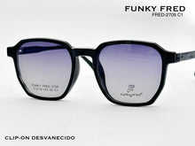 Cargar imagen en el visor de la galería, <div title='Genero CLIP-ON | Forma UNISEX CUADRADO | Color NEGRO | | COMPLETOmmANCHOTOTAL | 139mmANCHODELENTE | 50mmALTURADELENTE | 46mmPUENTE | 19mmLONGITUDDE' > FRED-2709 C1 </div>