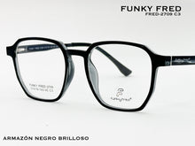 Cargar imagen en el visor de la galería, <div title='Genero CLIP-ON | Forma UNISEX CUADRADO | Color NEGRO | | COMPLETOmmANCHOTOTAL | 139mmANCHODELENTE | 50mmALTURADELENTE | 46mmPUENTE | 19mmLONGITUDDE' > FRED-2709 C3 </div>
