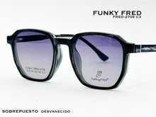 Cargar imagen en el visor de la galería, <div title='Genero CLIP-ON | Forma UNISEX CUADRADO | Color NEGRO | | COMPLETOmmANCHOTOTAL | 139mmANCHODELENTE | 50mmALTURADELENTE | 46mmPUENTE | 19mmLONGITUDDE' > FRED-2709 C3 </div>
