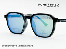 Cargar imagen en el visor de la galería, <div title='Genero CLIP-ON | Forma UNISEX CUADRADO | Color NEGRO | | COMPLETOmmANCHOTOTAL | 139mmANCHODELENTE | 50mmALTURADELENTE | 46mmPUENTE | 19mmLONGITUDDE' > FRED-2709 C3 </div>