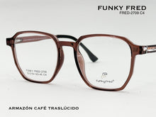 Cargar imagen en el visor de la galería, <div title='Genero CLIP-ON | Forma UNISEX CUADRADO | Color CAFE | | COMPLETOmmANCHOTOTAL | 139mmANCHODELENTE | 50mmALTURADELENTE | 46mmPUENTE | 19mmLONGITUDDEV' > FRED-2709 C4 </div>